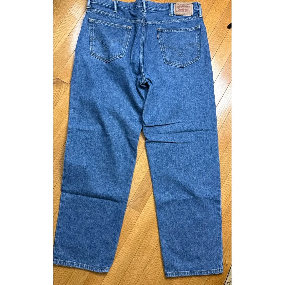 Levis 550 Relaxed Fit Jeans Mens 40x32 Blue Medium Wash Denim Cotton 550-0216